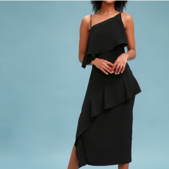 KEEPSAKE the Label No Love Black Midi Dress Size XL NWT - Picture 8 of 14